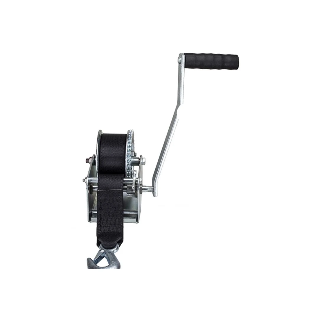 1, 100 Lbs. Single Speed Hand Winch with 20′ Strap - 7