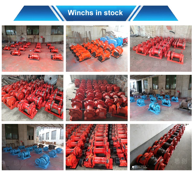 High Speed 2 Ton Hand Control Brake Electric Winch Machine