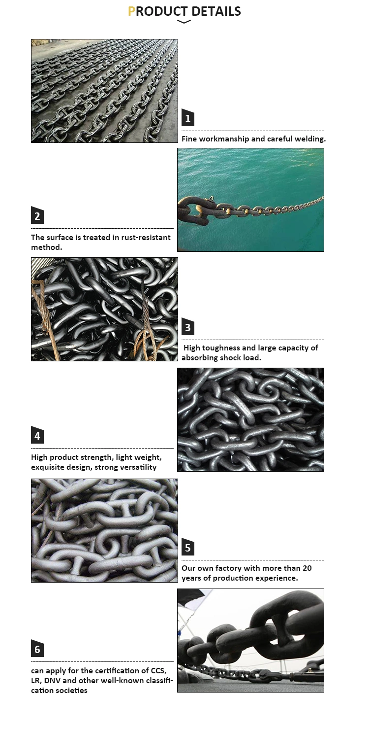 Hot DIP Galvanized Stud Link Marine Anchor Chain and Accessories