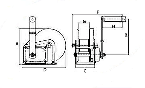 Portable Steel Cable Manual Hand Winch