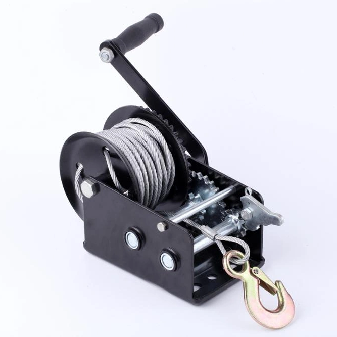 Kingslings Handle Hand Winch Boat Winch with Strap Snap Hook