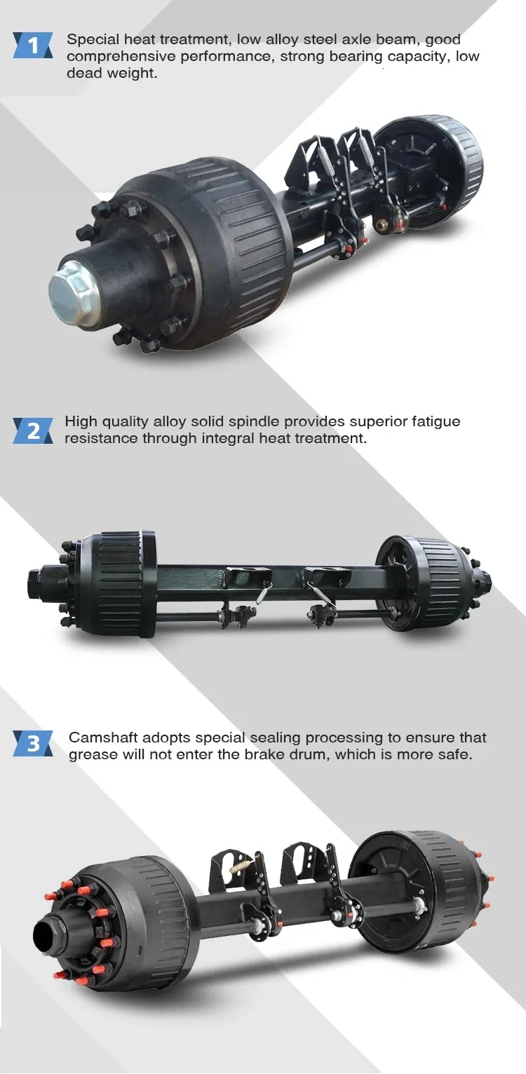 11ton Low Bed Rear Steer Axle for Trailer