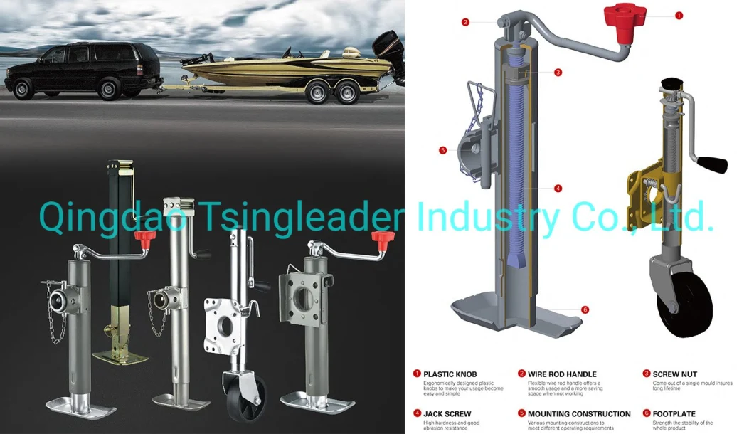 Trailer Parts Trailer Jacks a-Frame Mount Jacks 2000lbs Trailer Tongue Jacks with Topwind Handle