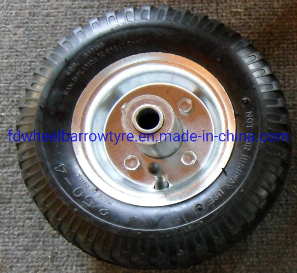 2.50-4 Pneumatic Rubber Jockey Wheel for Trolley Cart